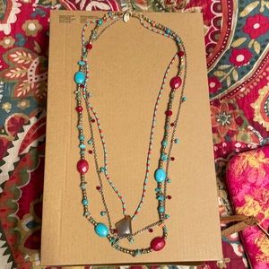 Blue/Red Necklace